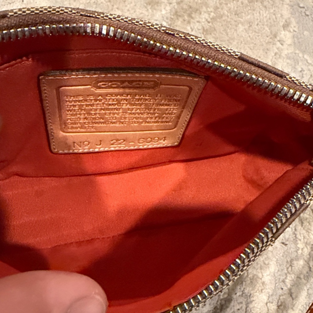 Vintage Y2K Coach signature Demi monogram small shoulder hand bag purse GUC - Picture 7 of 12